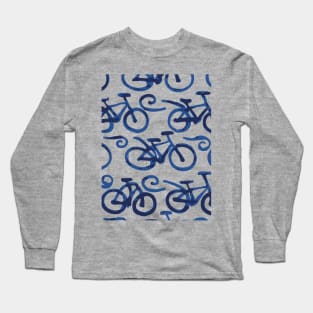 pattern with bicycles Long Sleeve T-Shirt